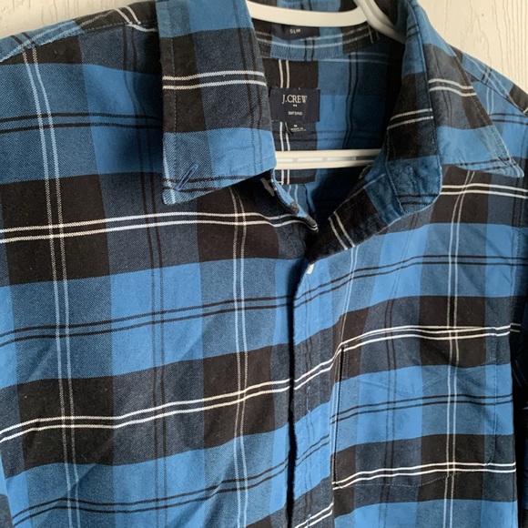 J. Crew 100% Cotton Men’s Slim Fit Oxford Plaid Shirt - Picture 3 of 9